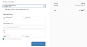Shopify Default Checkout